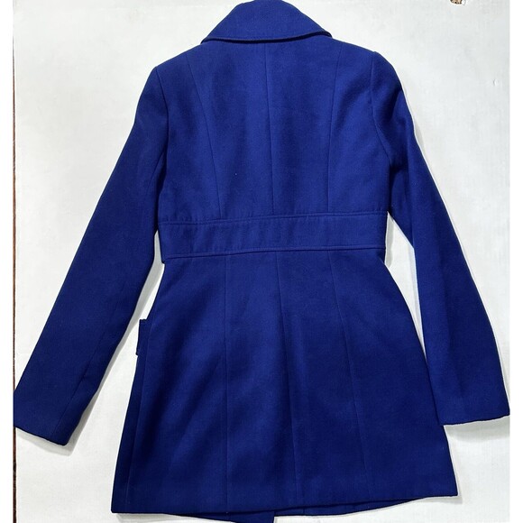 Jack Wool Blend mid length Jacket Womens Size Small Blue pea coat - Picture 11 of 12